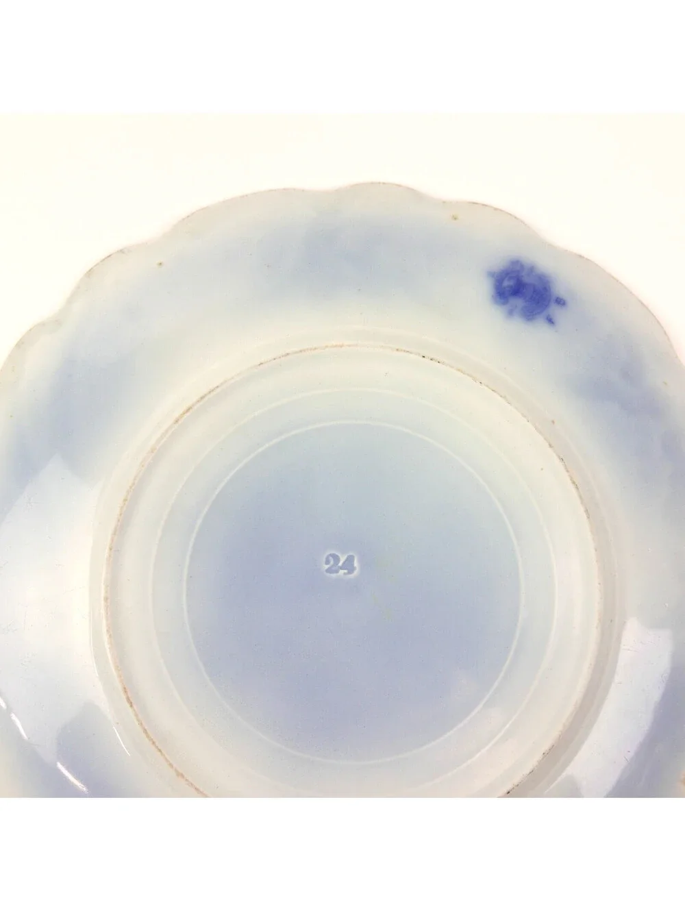 Antique WH Grindley Marlborough No Gold Flow Blue 9” Plate Staffordshire England
